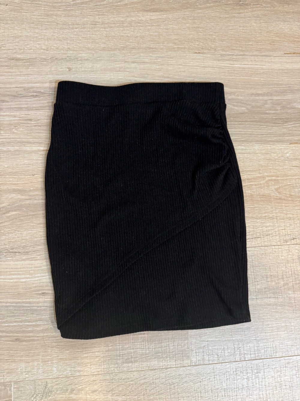 Forever 21 Black Ribbed Pencil Skirt
